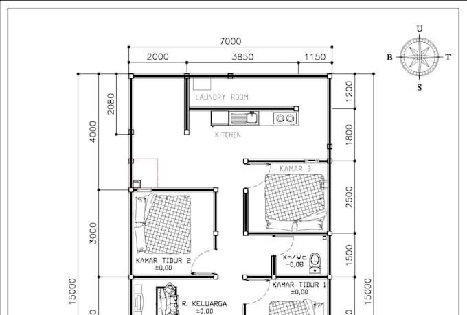 draw professional 2d floor plan using autocad
